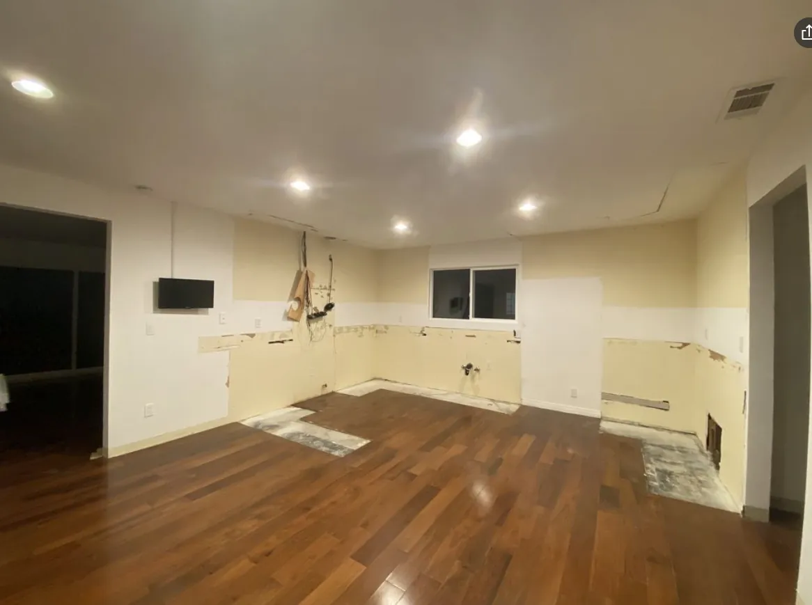 Interior demolition work in progress at a Southern California home